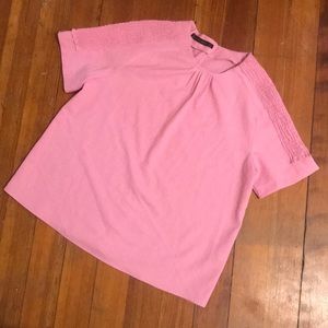 Zara Basic baby pink blouse